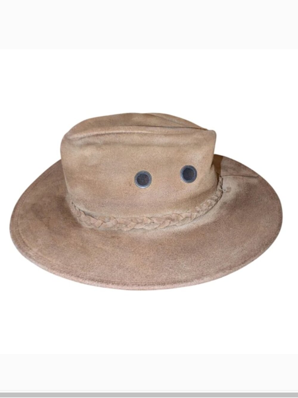 Henschel Hat Company Suede Flat Brimmed Outback Hat, Size Large